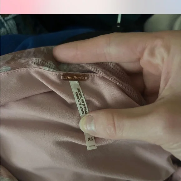 Free People Pink and Silver One Shoulder Bodycon Dress - Picture 3 of 3